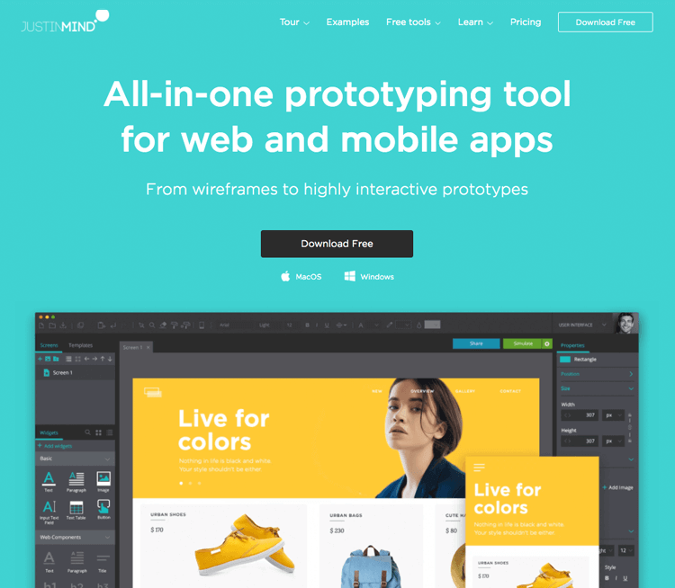 justinmind as good prototyping and requirements management tool