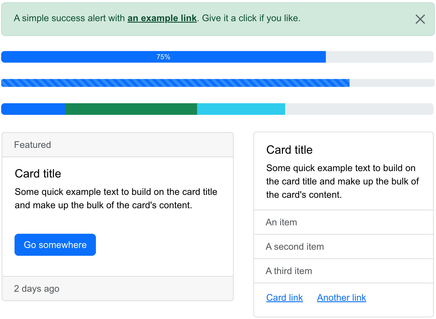 Bootstrap UI components modals design preview