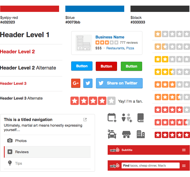 branding elements are key for consistent design at yelp