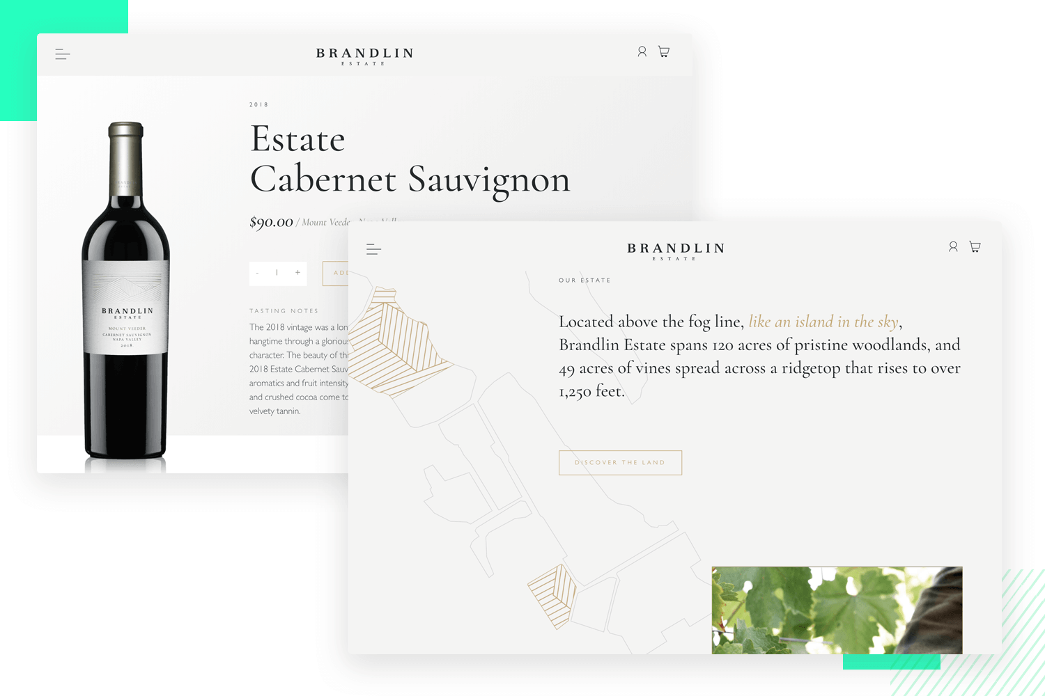 brandlin estate website as ui design example