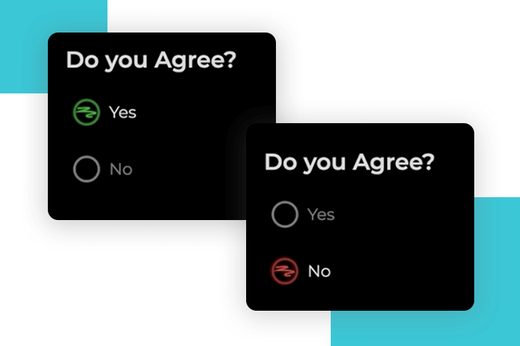 creative example of radio button design