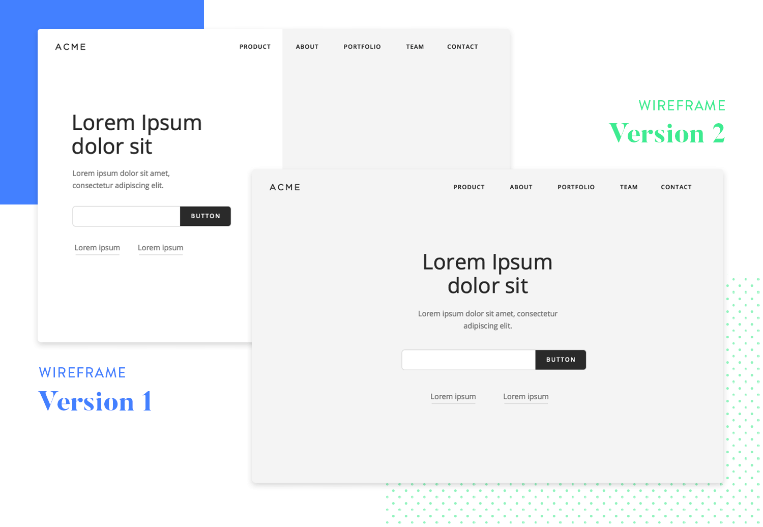 example of digital wireframe from low to high fidelity