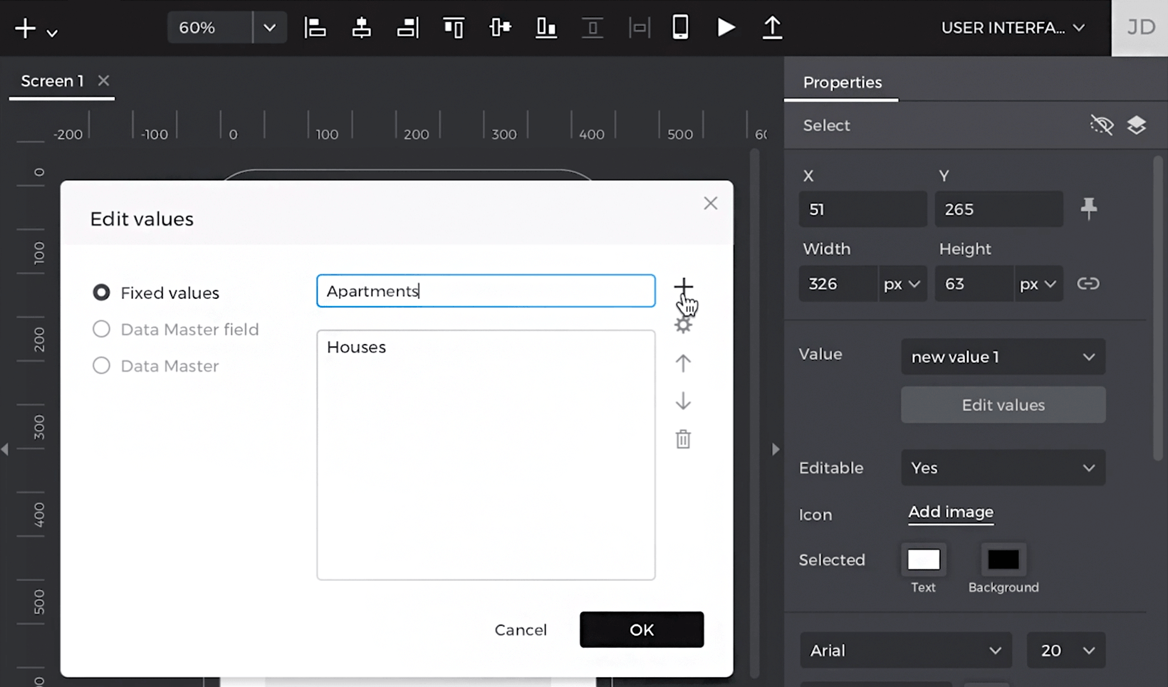 Edit dropdown values