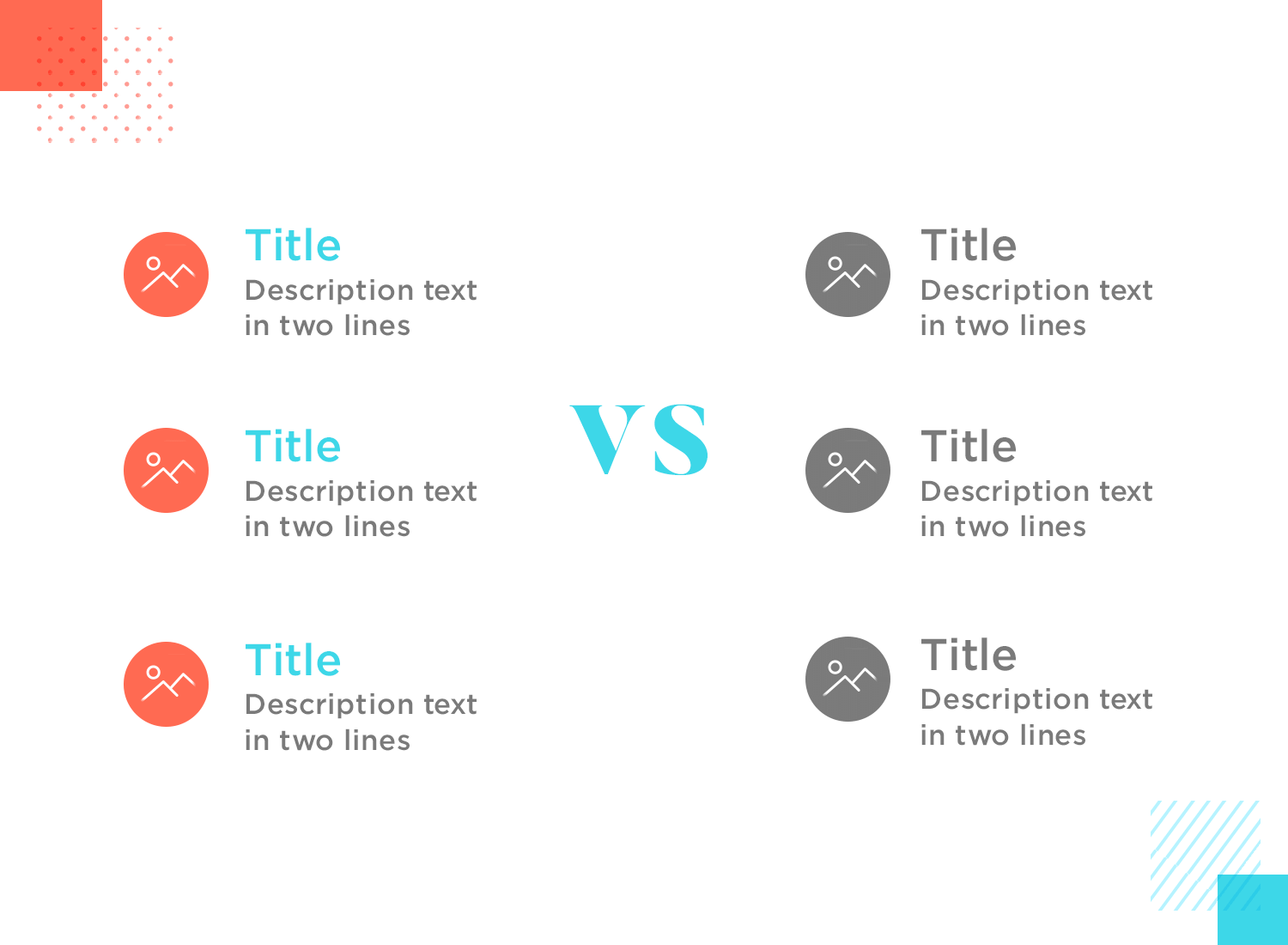 List UI design - use a contrasting color scheme to demonstrate hierarchy