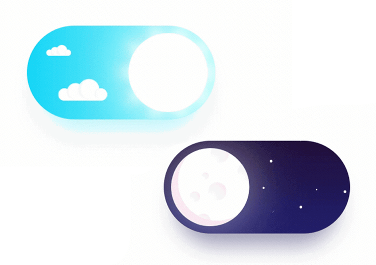 example of toggle switch for day and night mode