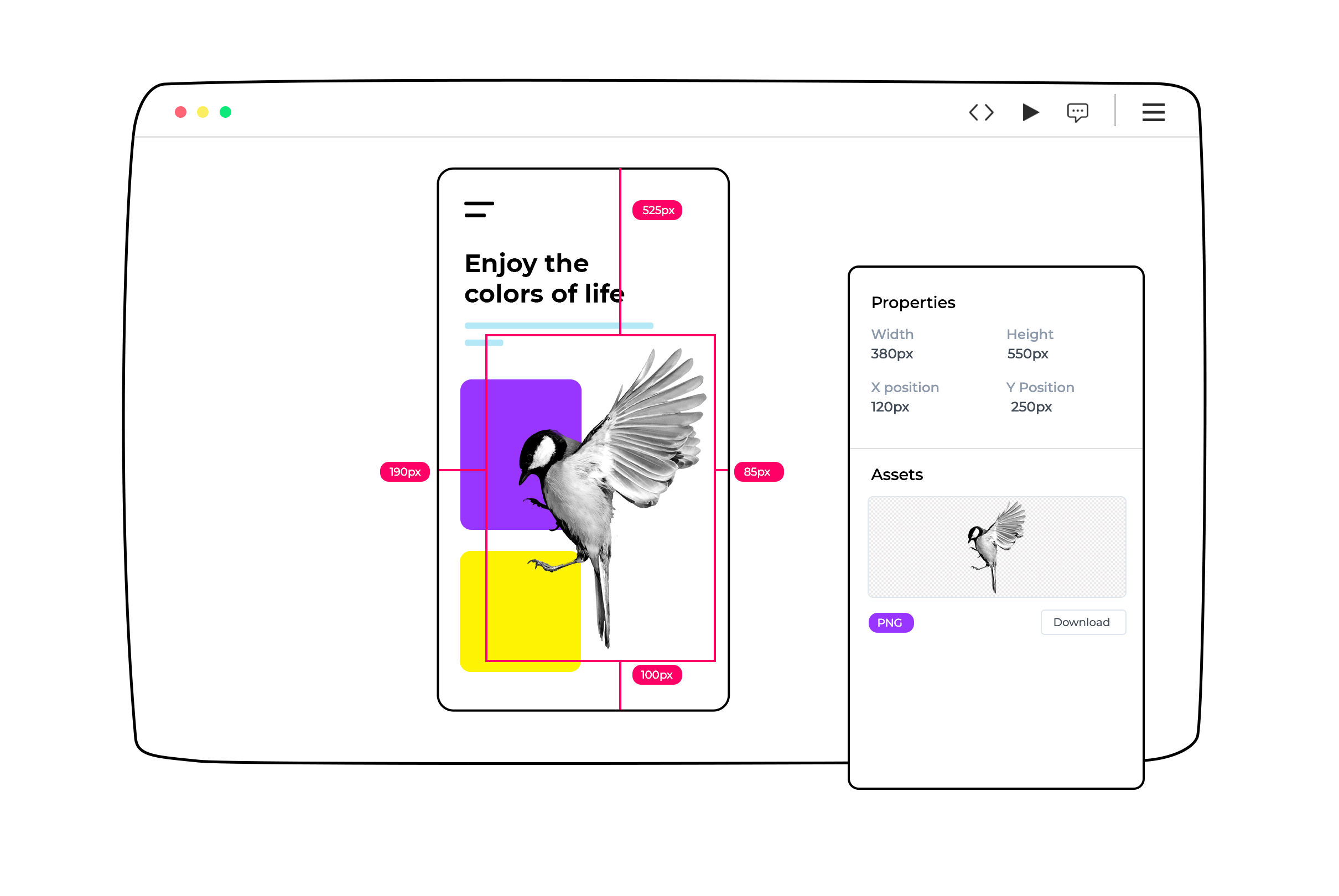 Design handoff of online prototype