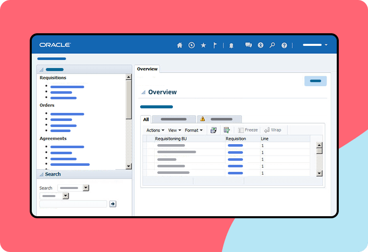 Justinmind Oracle Fusion UI Components