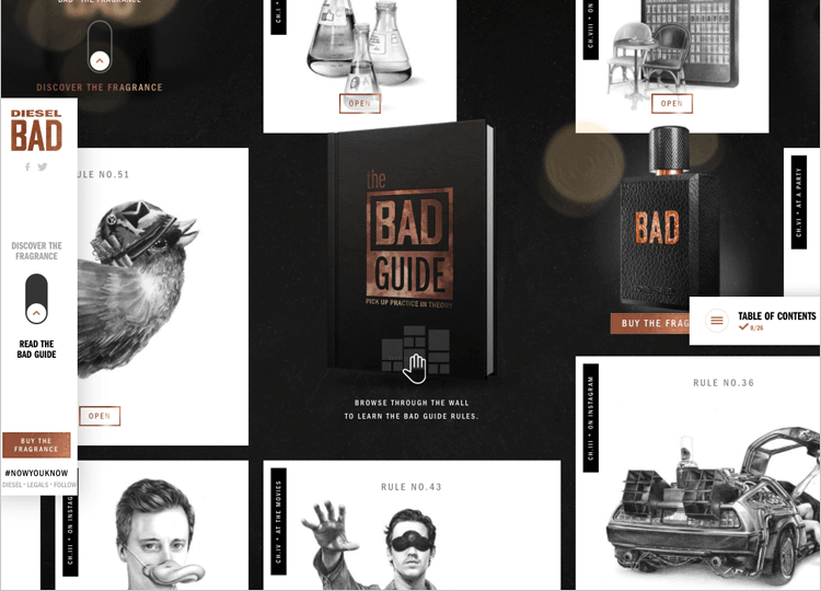 Parallax effect website scrolling - Bad Diesel