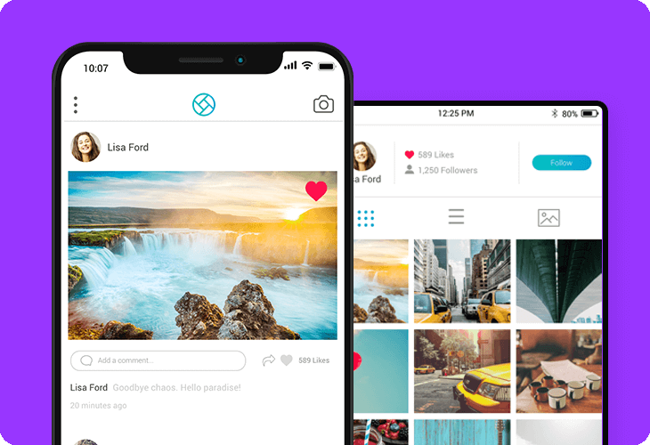 Photo sharing app design