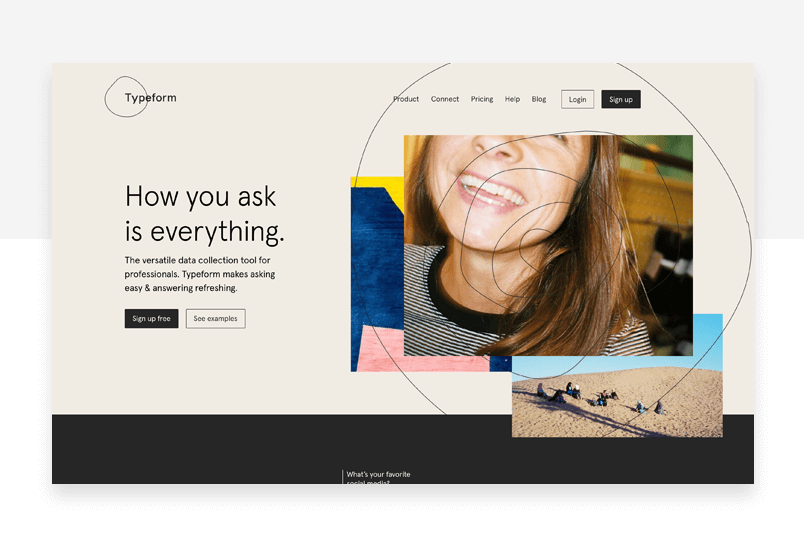 Typeform - visual storytelling - Justinmind