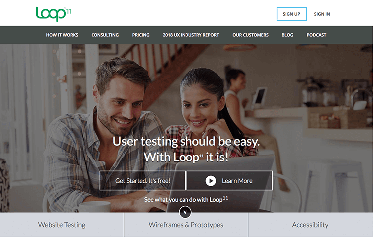 loop11 usability testing tool