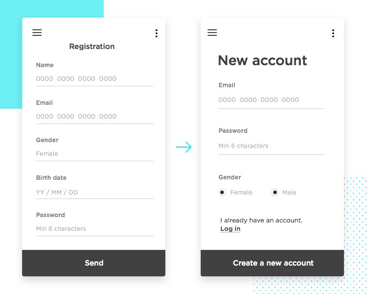 wireframing and prototyping forms as strategy of UX